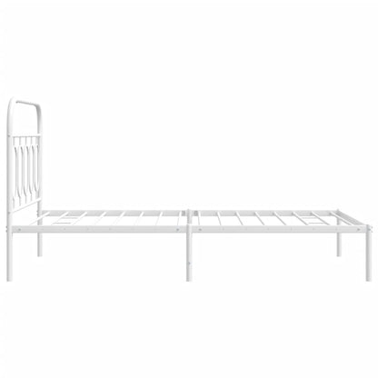 Estrutura de cama com cabeceira 100x200 cm metal branco