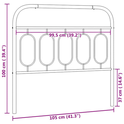 Cabeceira de cama 100 cm metal branco