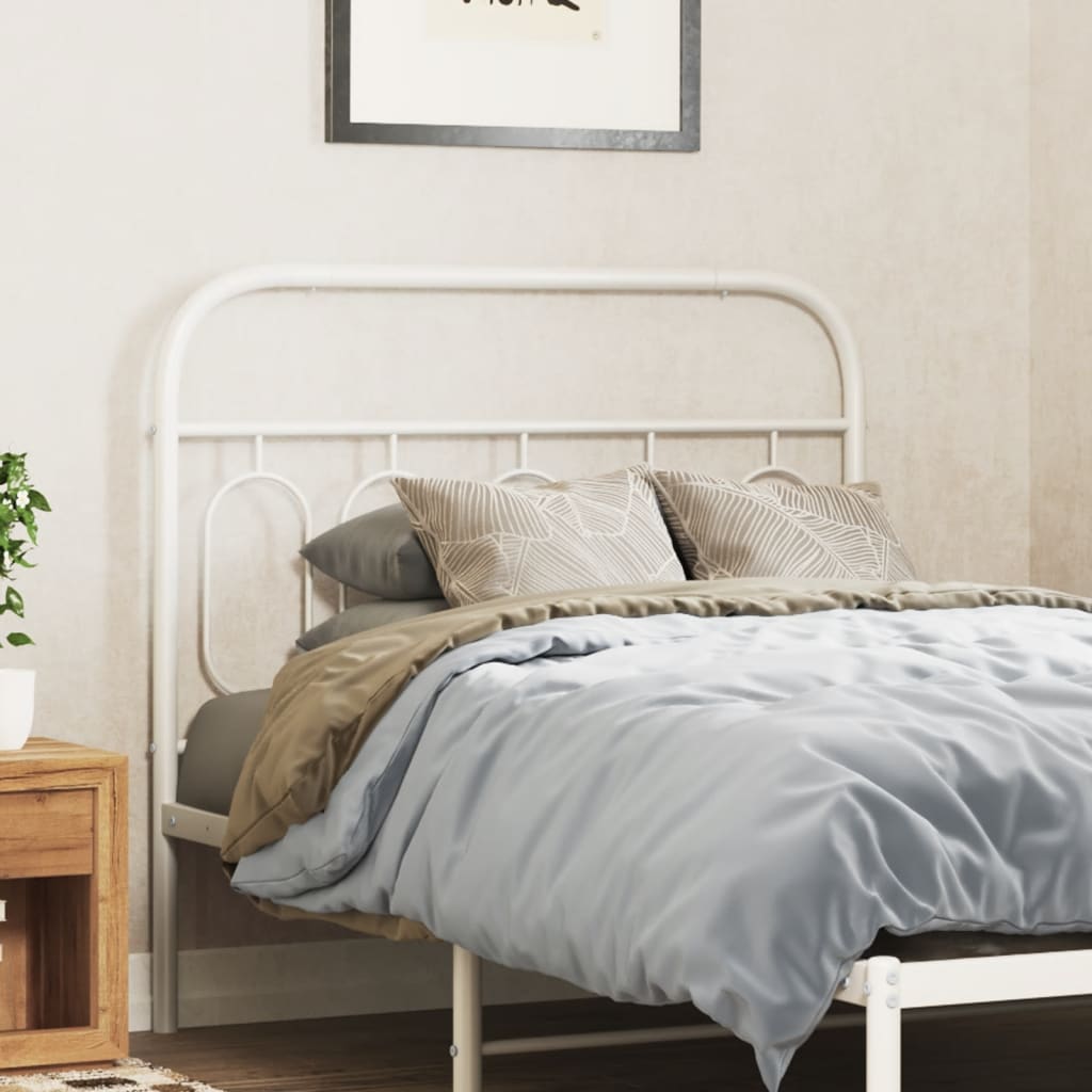 Cabeceira de cama 100 cm metal branco