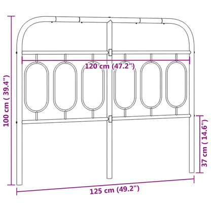 Cabeceira de cama 120 cm metal branco