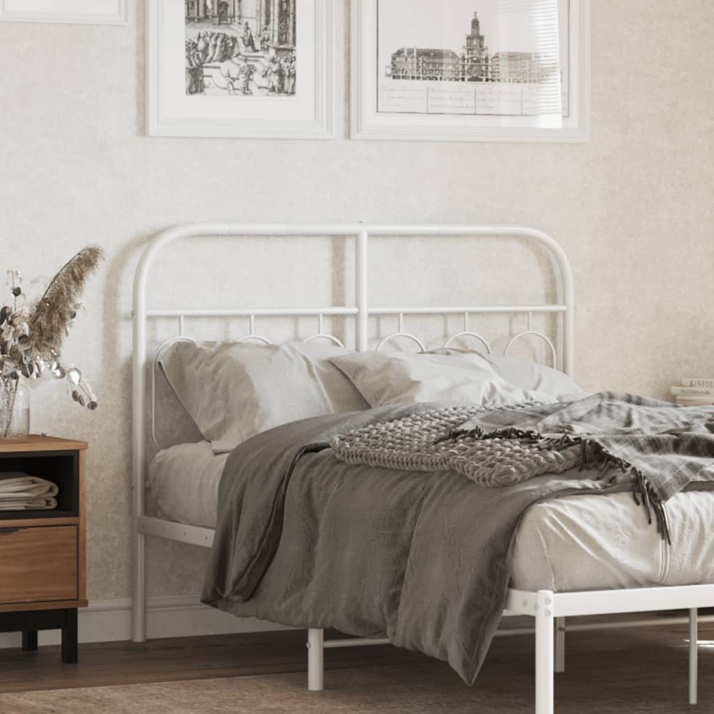 Cabeceira de cama 120 cm metal branco