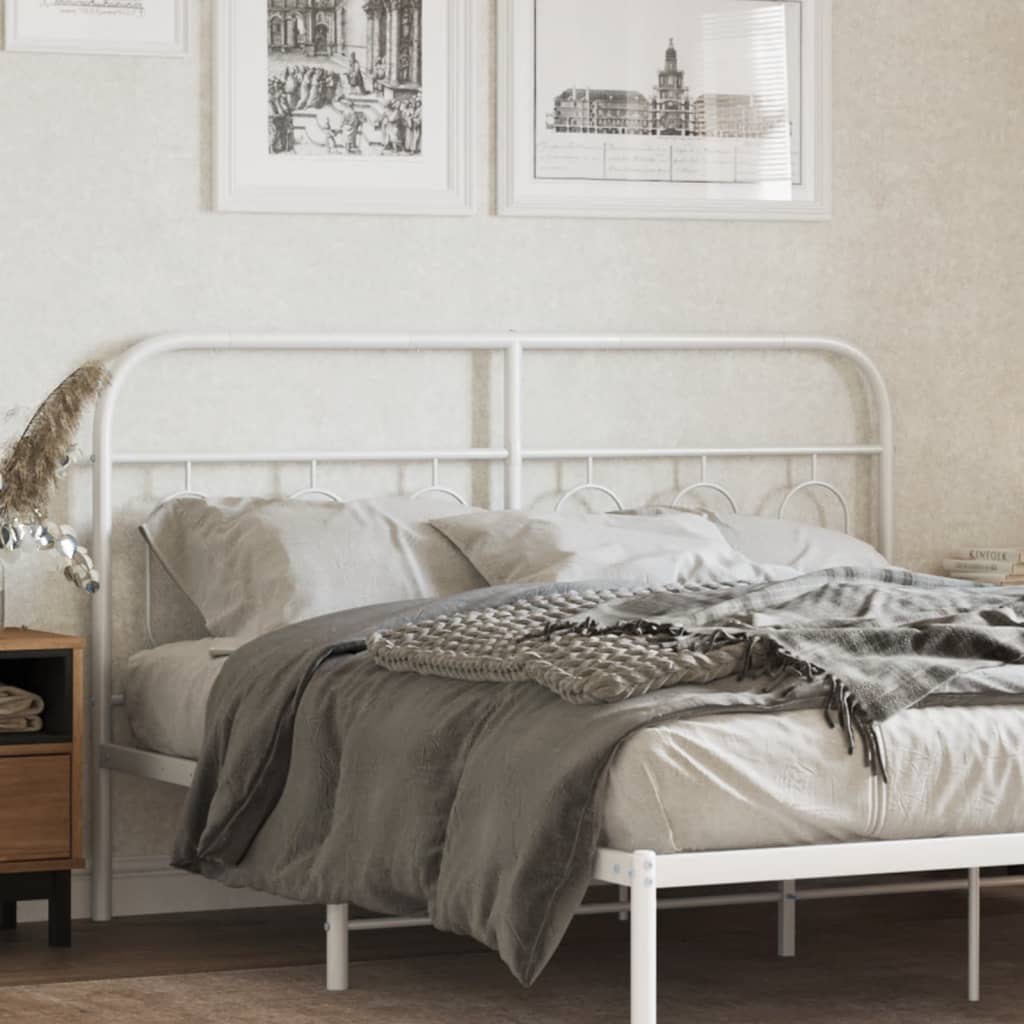 Cabeceira de cama 137 cm metal branco