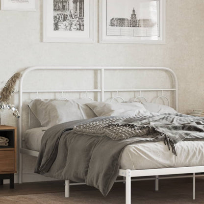 Cabeceira de cama 137 cm metal branco