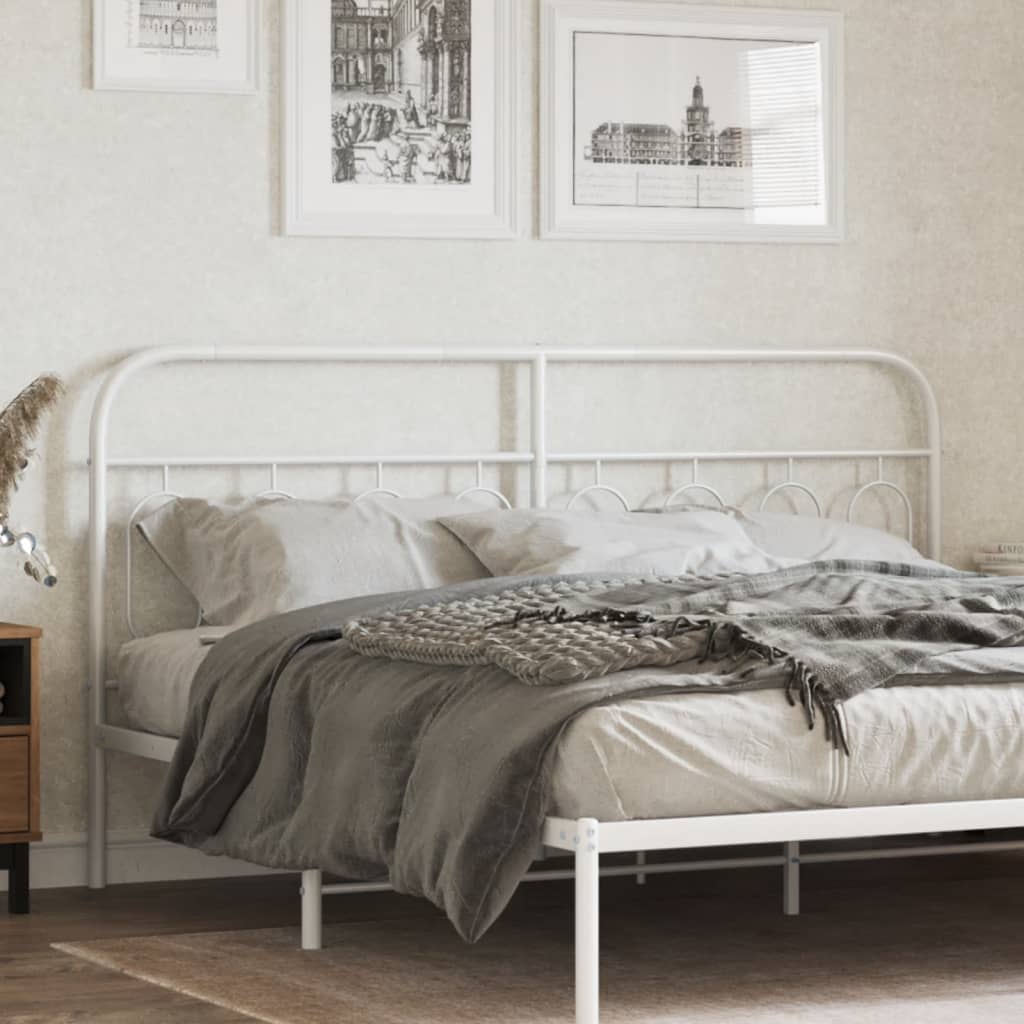 Cabeceira de cama 193 cm metal branco