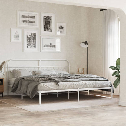 Cabeceira de cama 200 cm metal branco