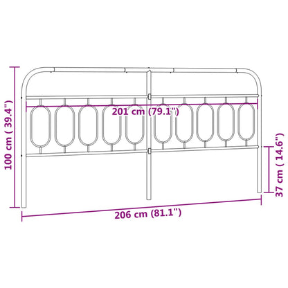 Cabeceira de cama 200 cm metal branco