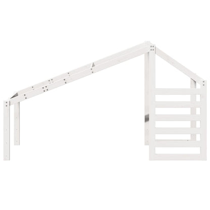 Telhado de cama infantil 198x87x113 cm pinho maciço branco