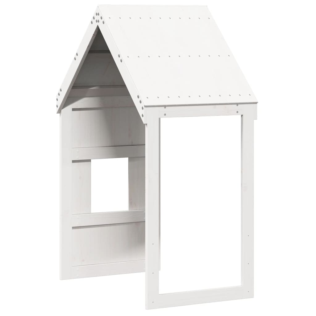 Telhado de cama infantil 60x89x134,5 cm pinho maciço branco