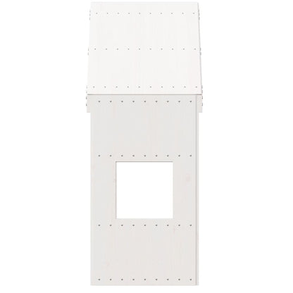 Telhado de cama infantil 55x99x139,5 cm pinho maciço branco