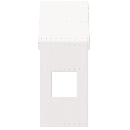 Telhado de cama infantil 55x84x132 cm pinho maciço branco