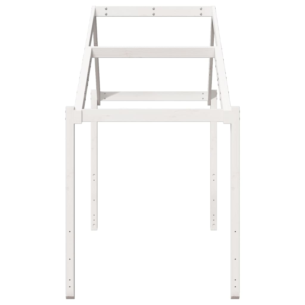 Telhado de cama infantil 213x95,5x144,5 cm pinho maciço branco