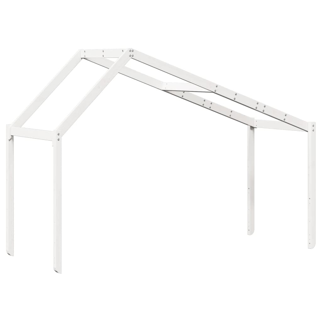 Telhado de cama infantil 213x95,5x144,5 cm pinho maciço branco