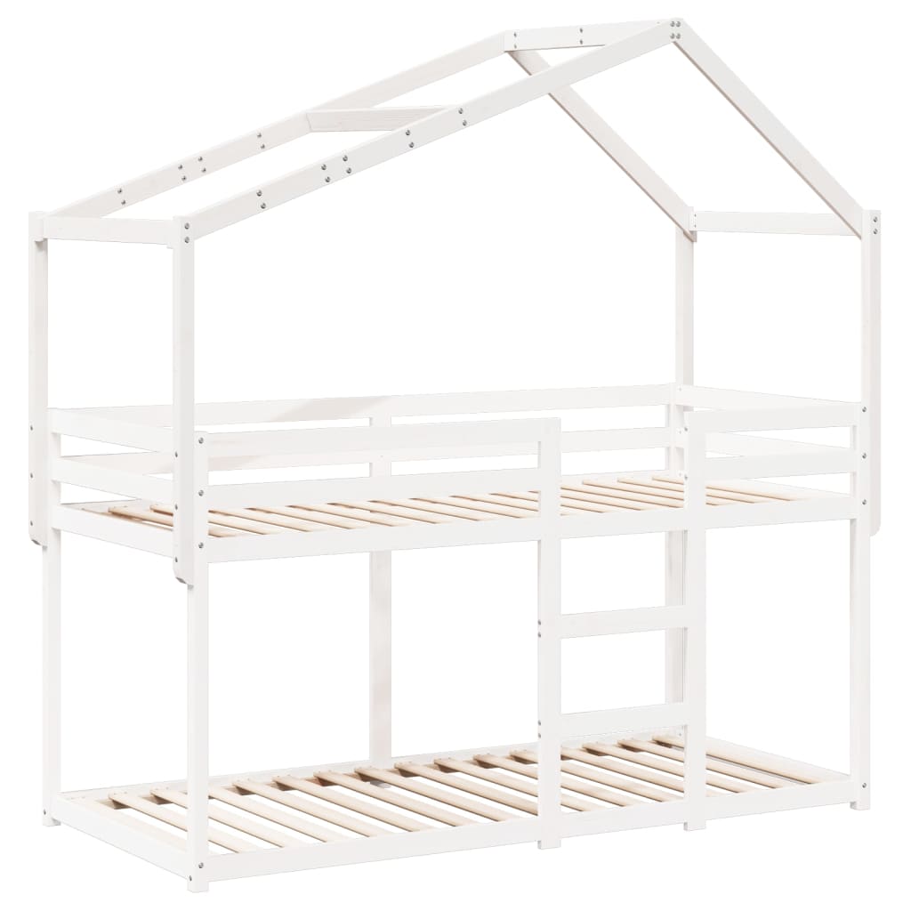 Telhado de cama infantil 203x95,5x142 cm pinho maciço branco