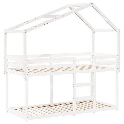 Telhado de cama infantil 203x95,5x142 cm pinho maciço branco