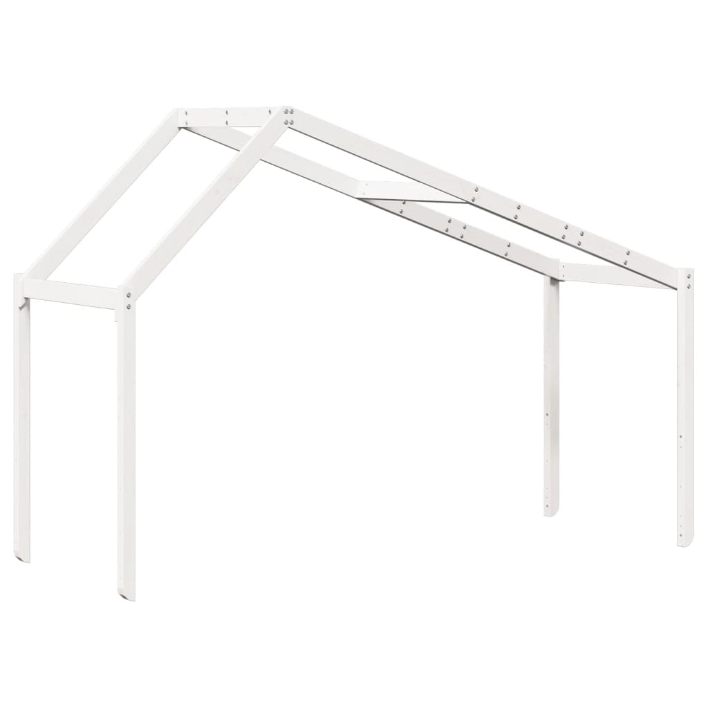 Telhado de cama infantil 203x95,5x142 cm pinho maciço branco