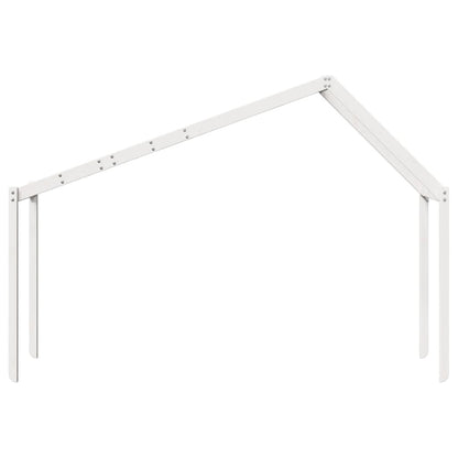 Telhado de cama infantil 203x80,5x142 cm pinho maciço branco