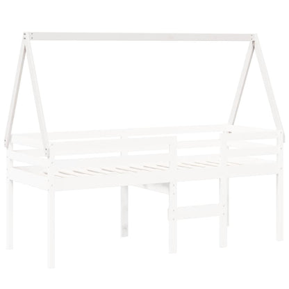 Telhado de cama infantil 209x95,5x88 cm pinho maciço branco