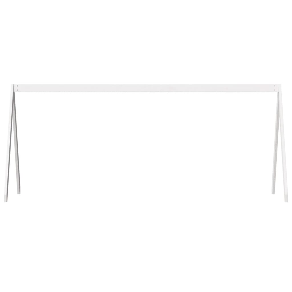 Telhado de cama infantil 203x80,5x142 cm pinho maciço branco