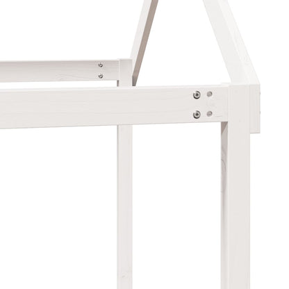 Telhado de cama infantil 207x95,5x159 cm pinho maciço branco