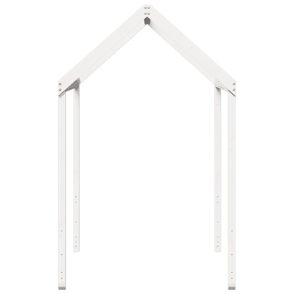 Telhado de cama infantil 207x80,5x151,5 cm pinho maciço branco