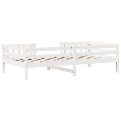 Estrutura de cama 90x200 cm madeira de pinho maciça branco