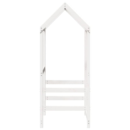 Telhado de cama infantil 118x70x176,5 cm pinho maciço branco