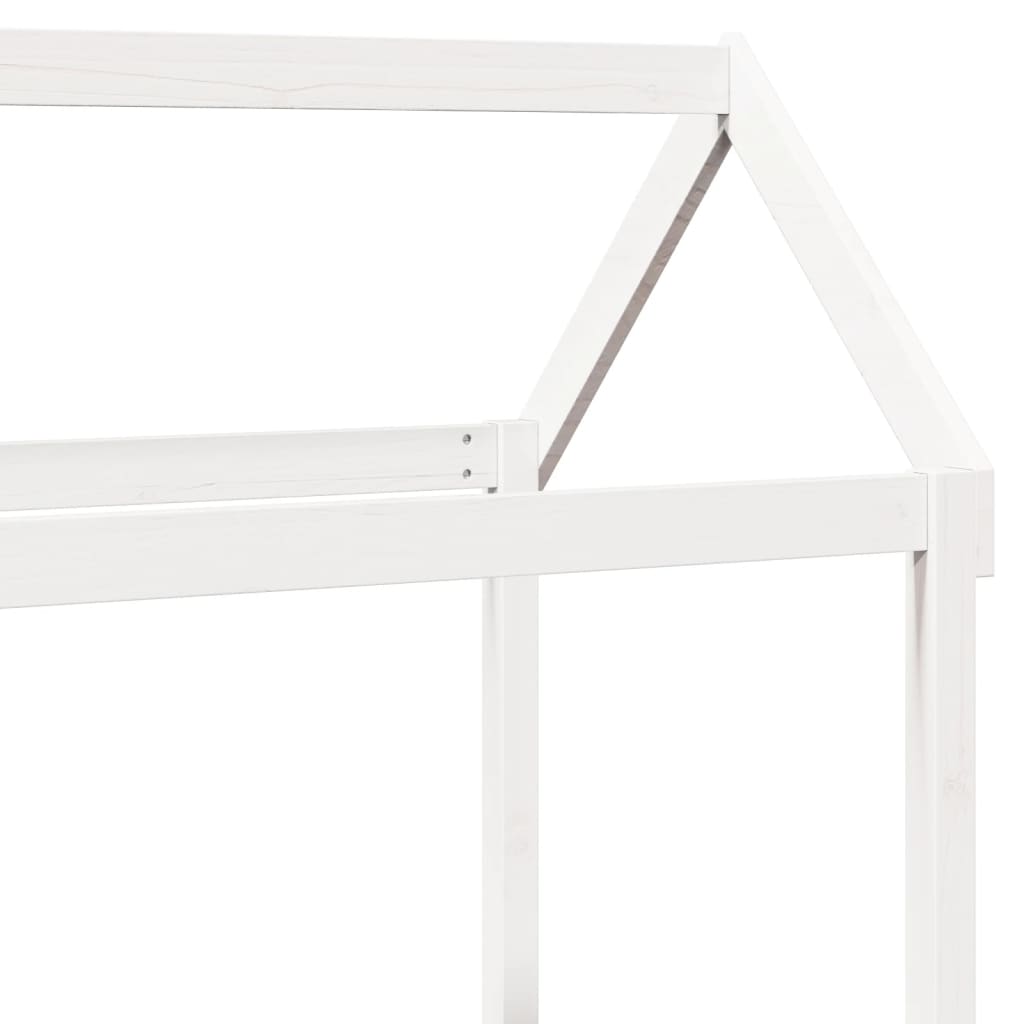 Telhado de cama infantil 118x70x176,5 cm pinho maciço branco