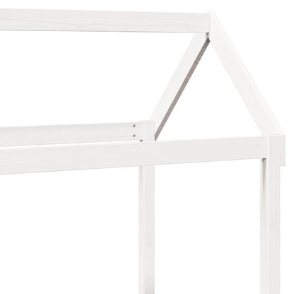 Telhado de cama infantil 118x70x176,5 cm pinho maciço branco