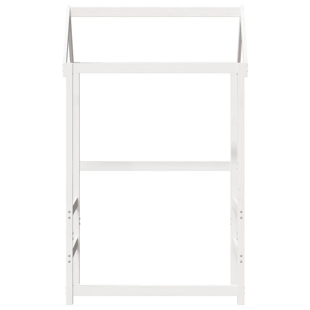 Telhado de cama infantil 98x70x176,5 cm pinho maciço branco