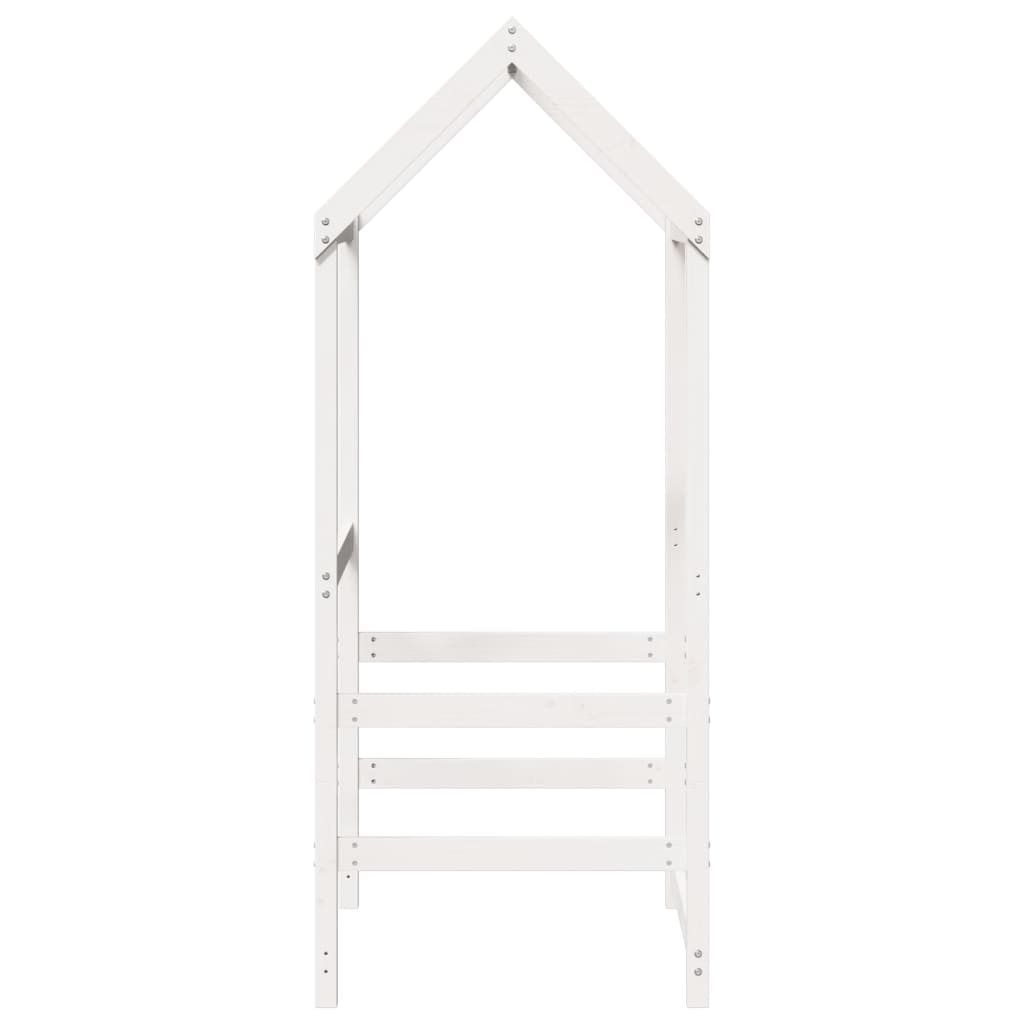 Telhado de cama infantil 98x70x176,5 cm pinho maciço branco