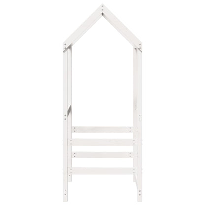 Telhado de cama infantil 98x70x176,5 cm pinho maciço branco