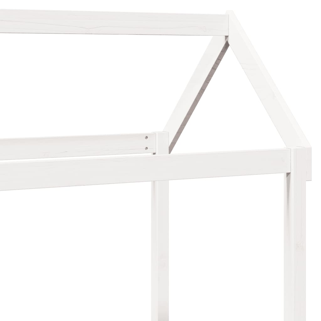 Telhado de cama infantil 98x70x176,5 cm pinho maciço branco