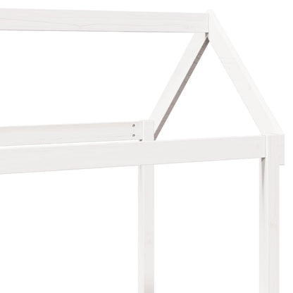 Telhado de cama infantil 98x70x176,5 cm pinho maciço branco