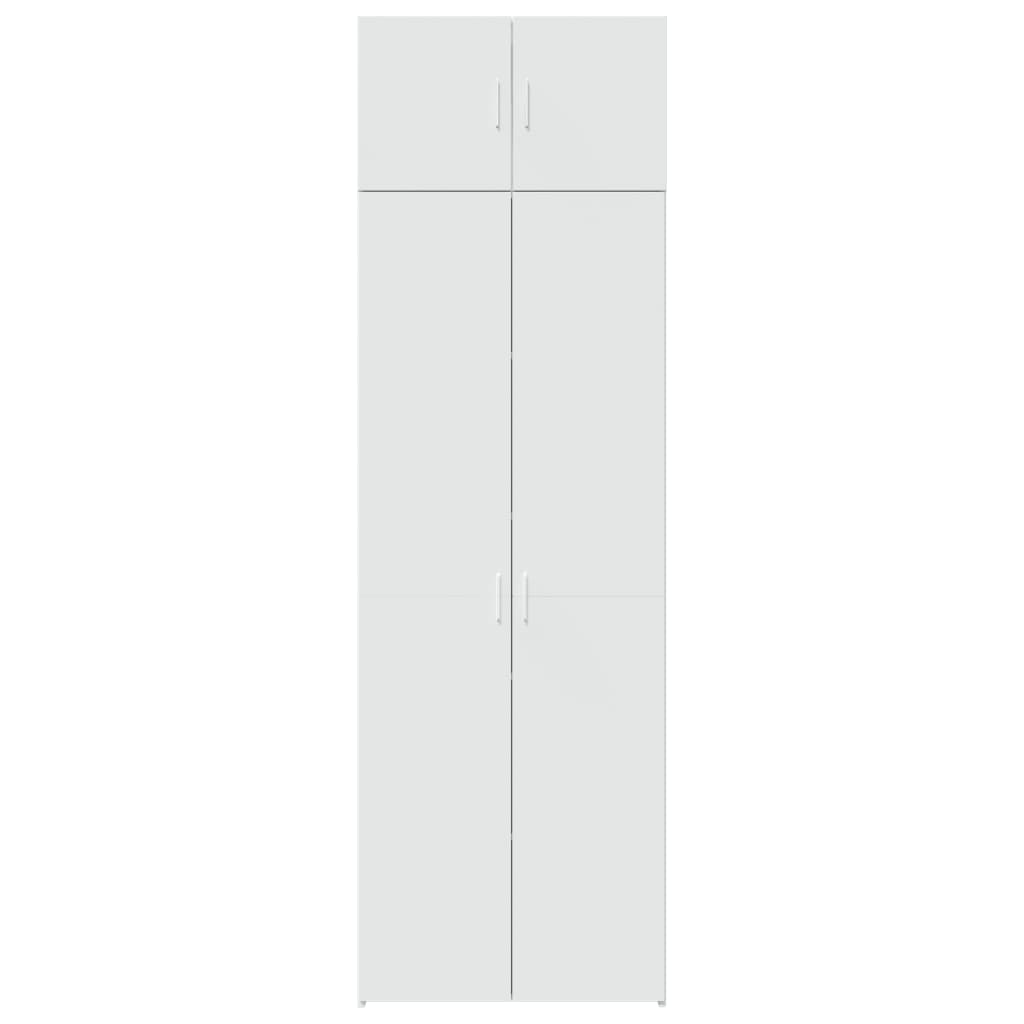 Armário de arrumação 70x42,5x225 cm derivados de madeira branco