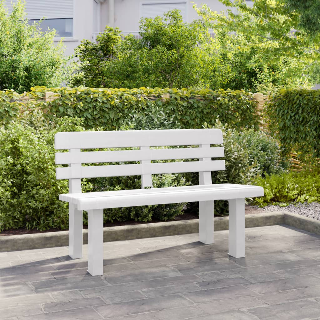 Banco de jardim 110x52x71 cm polipropileno branco