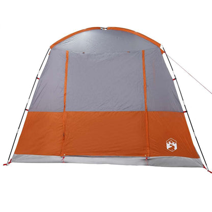 Tenda de campismo p/ 4 pessoas impermeável cinzento/laranja