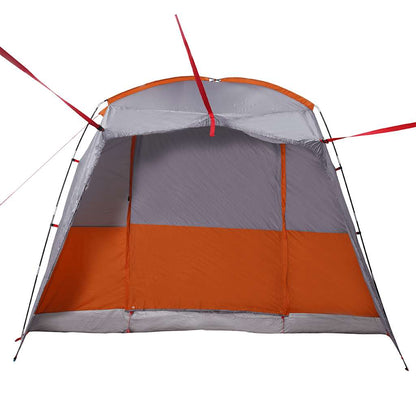 Tenda de campismo p/ 4 pessoas impermeável cinzento/laranja