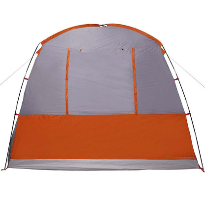 Tenda de campismo p/ 4 pessoas impermeável cinzento/laranja