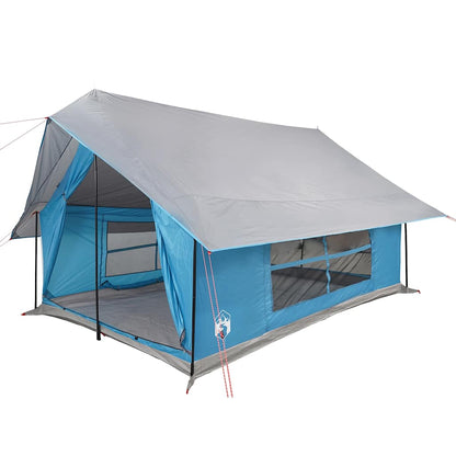 Tenda de campismo para 5 pessoas tecido impermeável azul