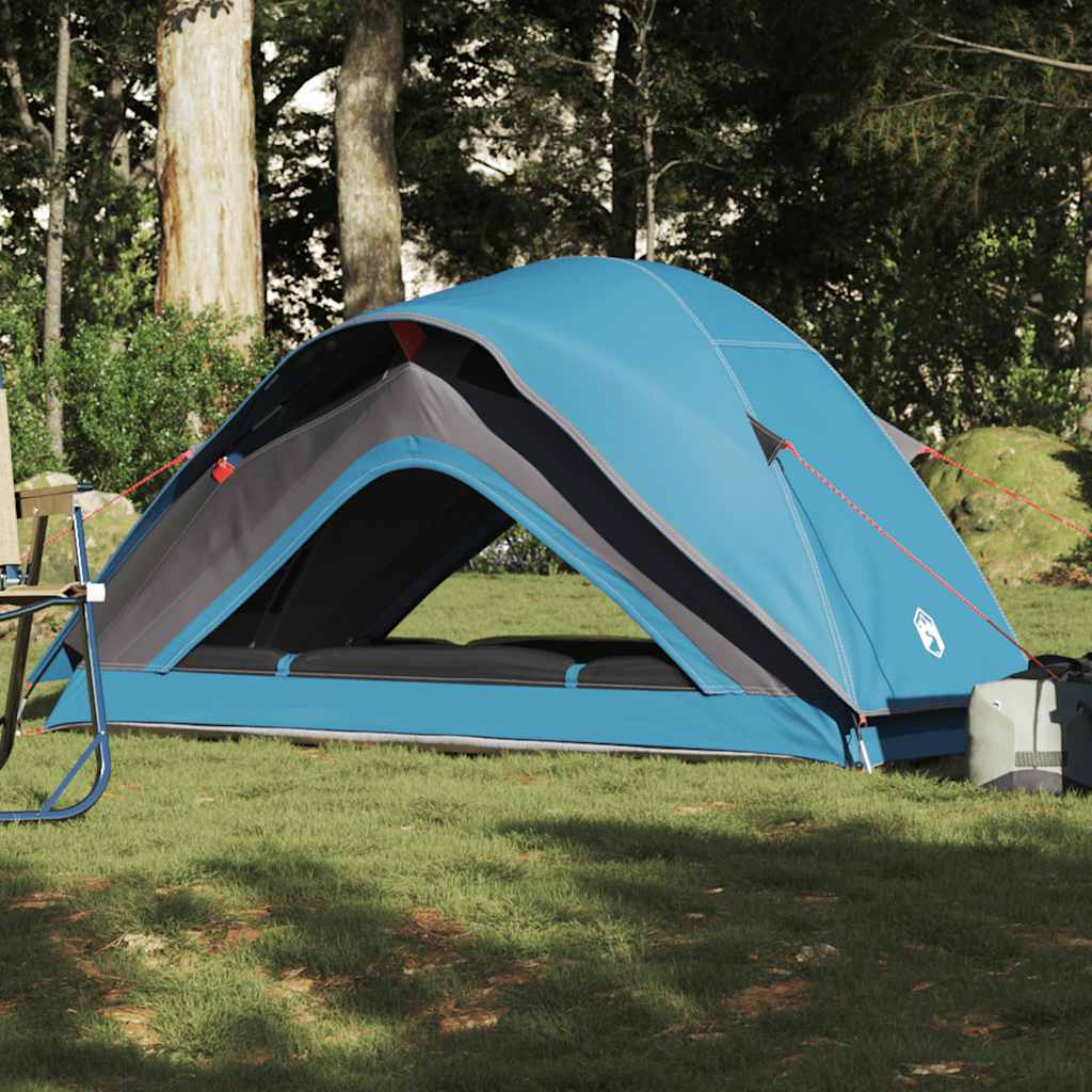 Tenda de campismo para 1 pessoa tecido impermeável azul