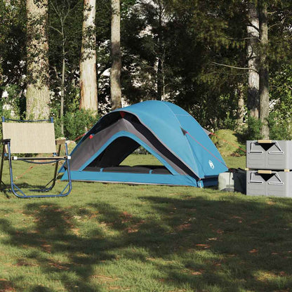 Tenda de campismo para 1 pessoa tecido impermeável azul