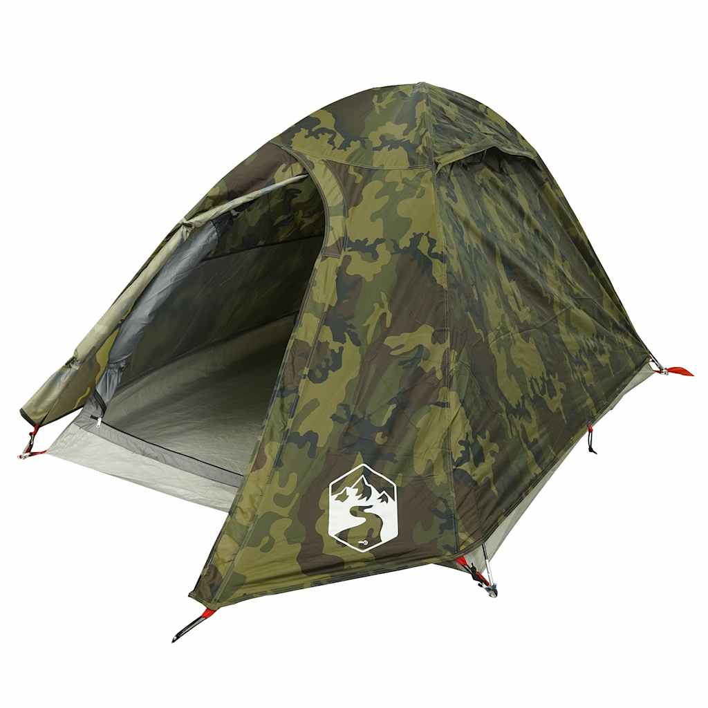 Tenda de campismo cúpula p/ 2 pessoas impermeável camuflagem