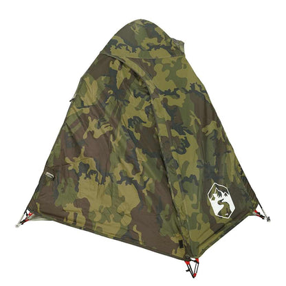 Tenda de campismo cúpula p/ 2 pessoas impermeável camuflagem