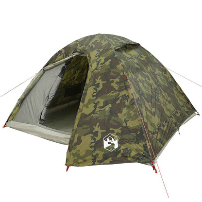 Tenda de campismo cúpula p/ 3 pessoas impermeável camuflagem