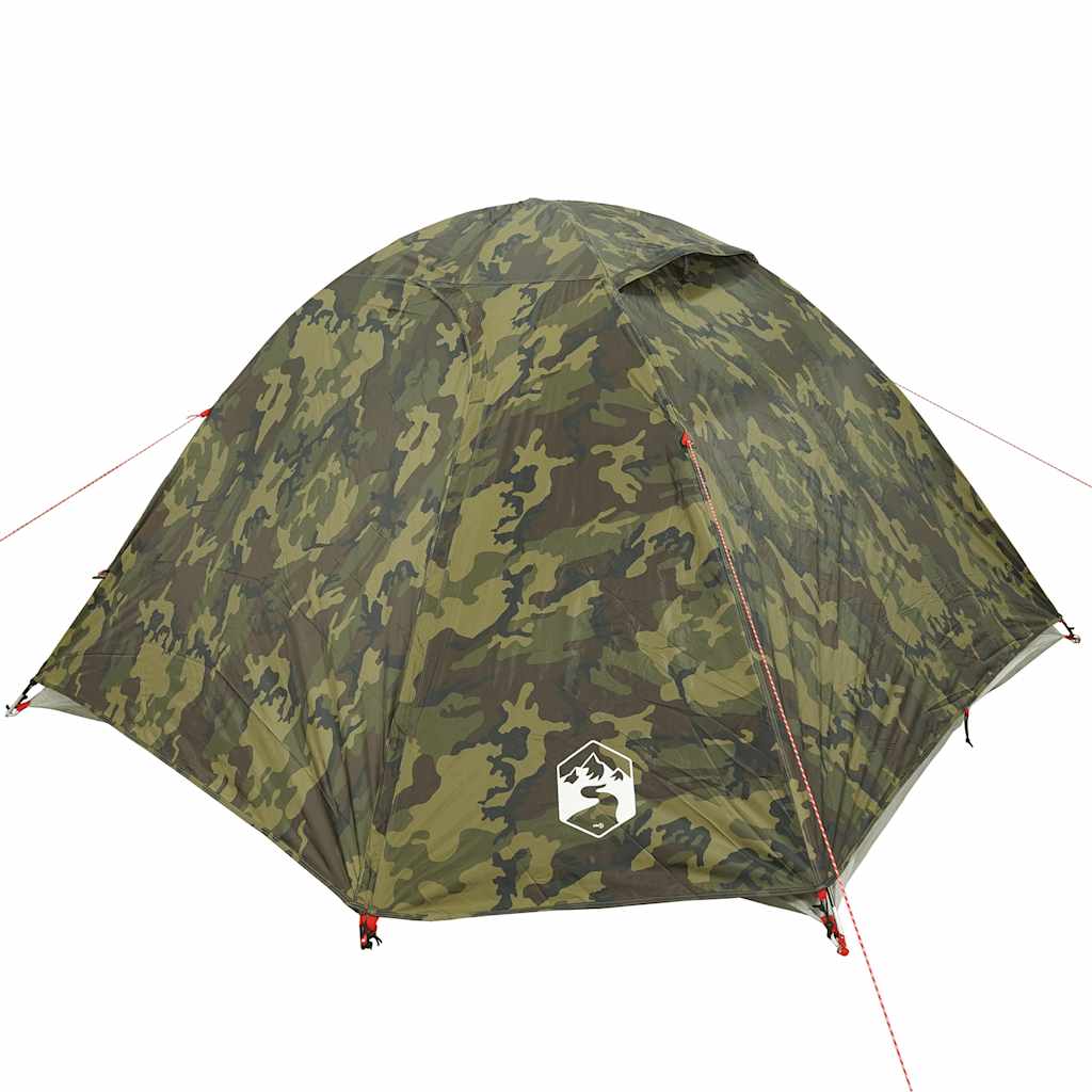 Tenda de campismo cúpula p/ 3 pessoas impermeável camuflagem