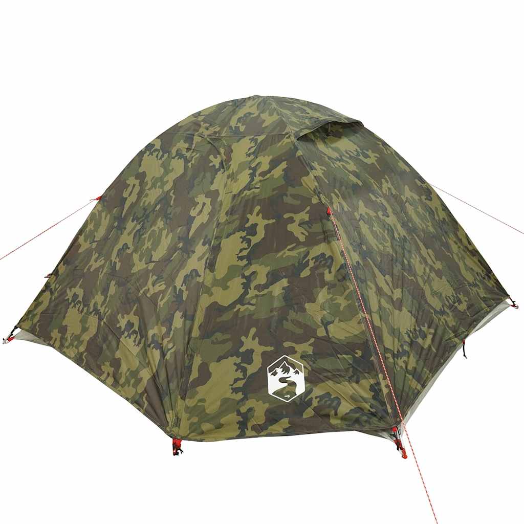 Tenda de campismo cúpula p/ 4 pessoas impermeável camuflagem