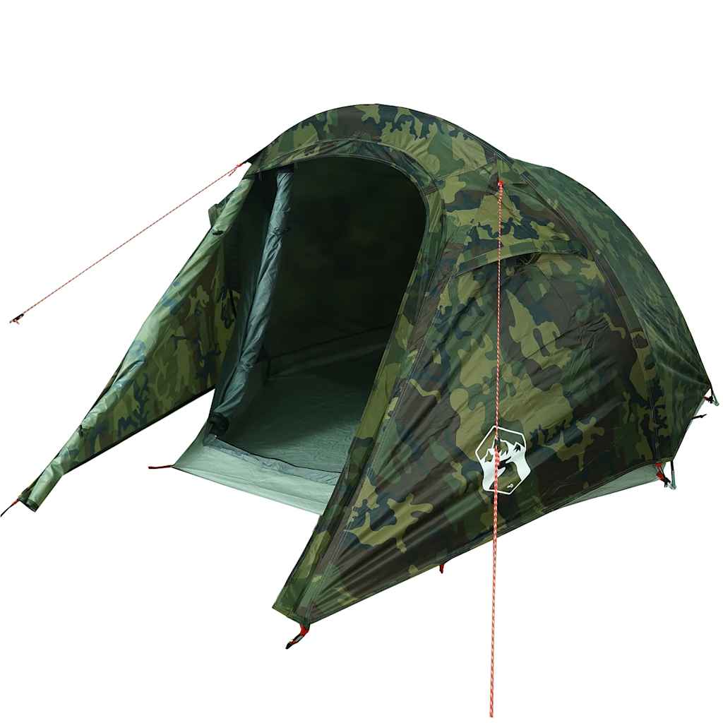 Tenda de campismo túnel para 3 pessoas impermeável camuflado