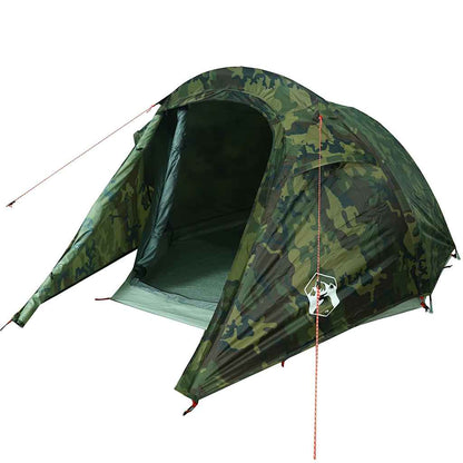 Tenda de campismo túnel para 2 pessoas impermeável camuflado