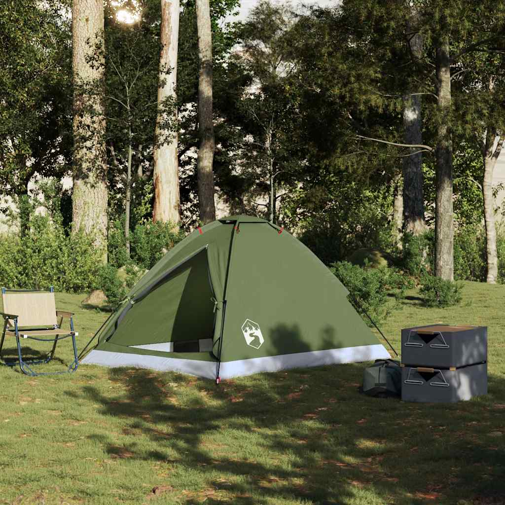 Tenda campismo cúpula p/ 2 pessoas impermeável verde azeitona