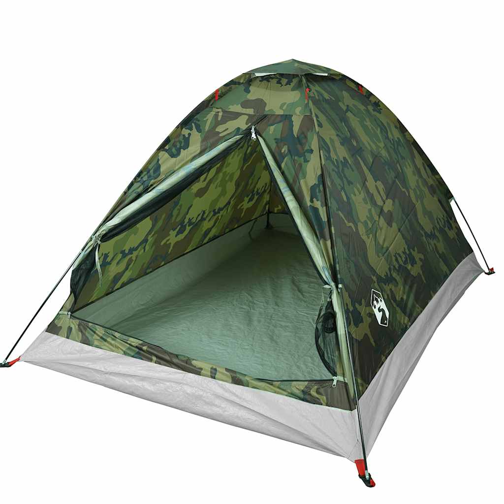 Tenda de campismo cúpula p/ 2 pessoas impermeável camuflagem